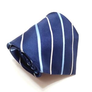 Kailong Necktie Blue Stripe Pattern Men's Neck Tie 56x4"